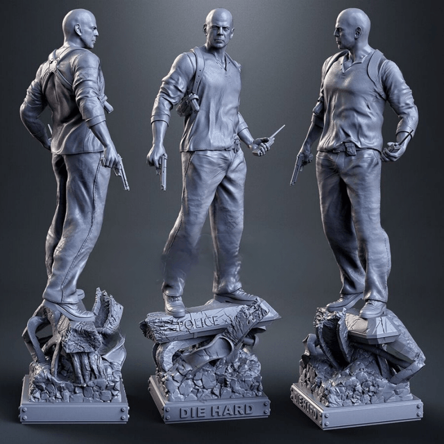 John McClane Die Hard -  | Figurine en résine à peindre | 40 cm