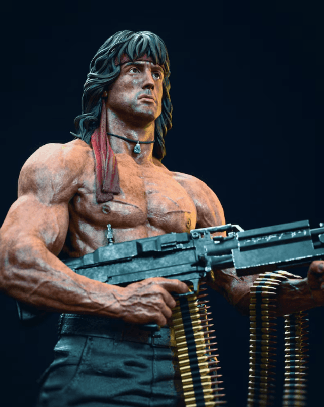 Rambo | Figurine en résine à peindre | 36 cm