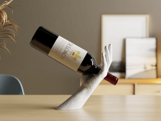 Porte-bouteille décoratif en forme de bras