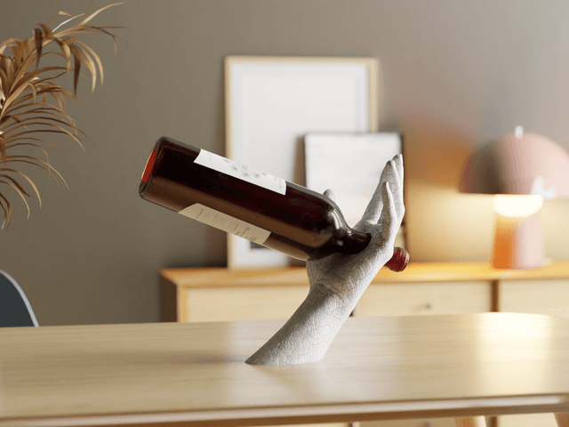 Porte-bouteille décoratif en forme de bras