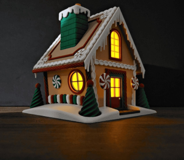 Maison en pain d&#039;épices de Noël