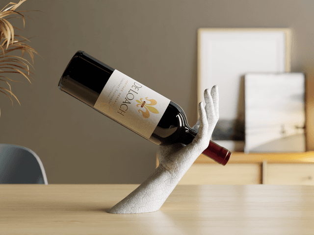 Porte-bouteille décoratif en forme de bras