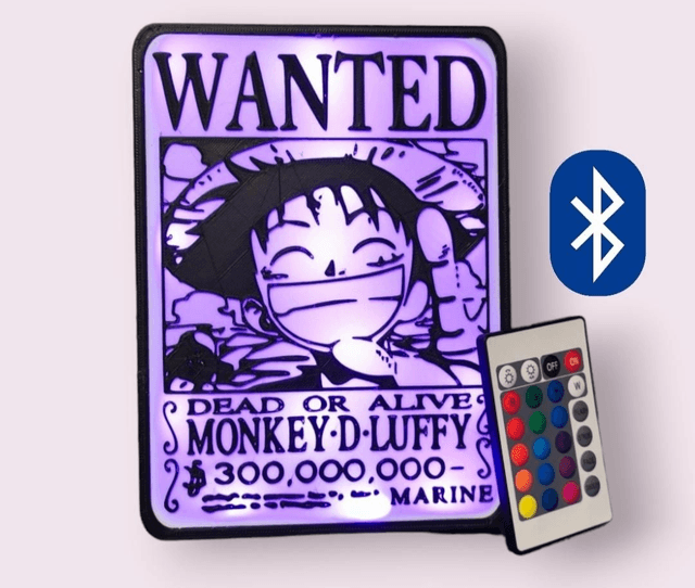 Lampe de Chevet One Piece Luffy Wanted